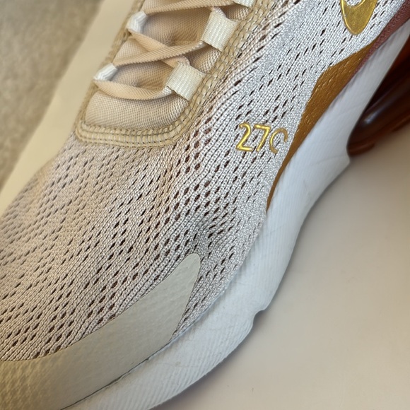 Nike Air Max 270 Light Cream Metallic Gold AH6789-203 Shoes Women’s Size 9 - Picture 15 of 16